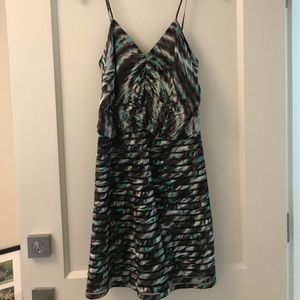 Green brown and black Parker dress